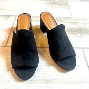Black Suede Open Toe